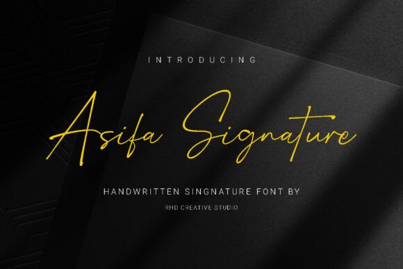Asifa Signature: A Font That Elevates Your Brand