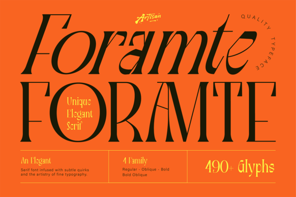 Foramte: A Serif Font for Crafting with Character