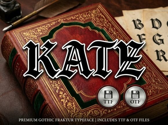 Kate: A Gothic Fraktur Typeface for Bold Campaigns