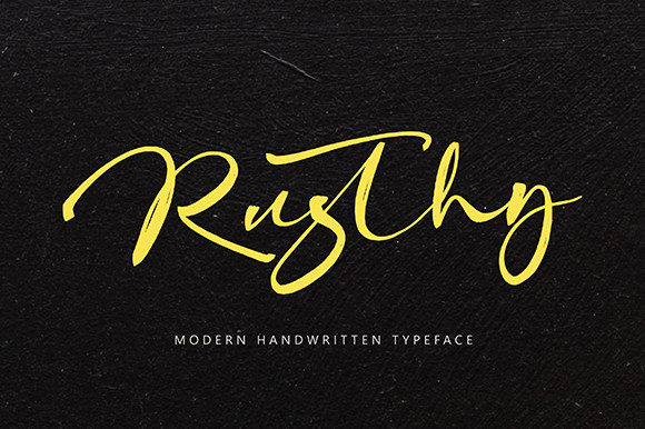 Rusthy: A Handwritten Font for Authentic Branding